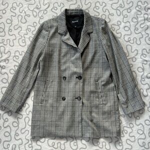 Madewell Caldwell Double-Breasted Blazer in Plaid